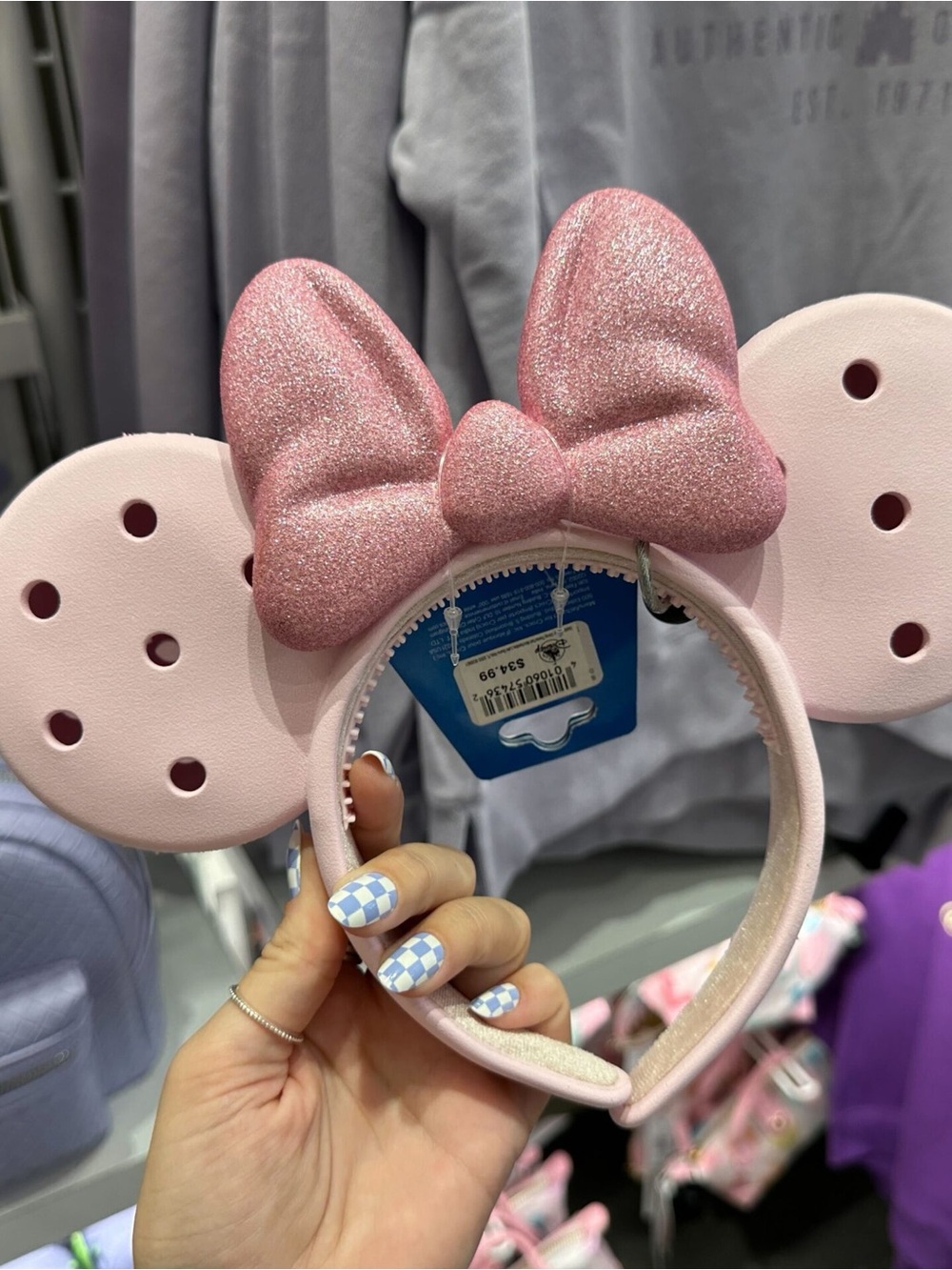 2026 Pink Minnie Mouse Ear Headband by Crocs Walt Disney World